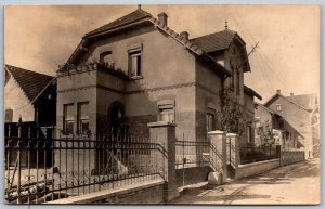 c1910 RPPC Real Photo Postcard Large House Posted to Kingston New York