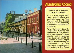 postcard Australia Sydney - The Rocks - Argyle Terrace