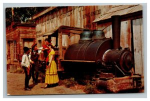 Vintage 1950's Postcard Old Borax Mine Engine Knott's Berry Farm Buena Park CA