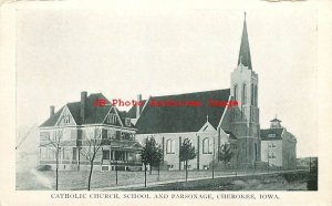 IA, Cherokee, Iowa, Catholic Church, School & Parsonage, Exterior View