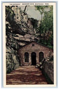 Monteagle Tennessee Postcard Entrance Wonder Cave Exterior c1940 Vintage Antique