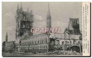 Old Postcard Belgium Ypres The halls after the bombing of German