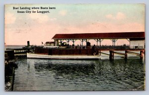 J95/ Ocean City Longport New Jersey Postcard c1910Boat Landing Dock  466