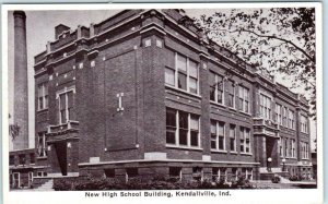 KENDALLVILLE, Indiana IN  New HIGH SCHOOL Bldg ca 1915 Noble County  Postcard