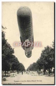 Postcard Old Airship Transport pitches d & # 39un balloon Objective Drachen Z...