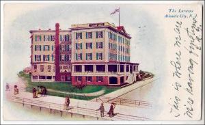 NJ - Atlantic City. The Loraine Hotel   (creases) (3.25 X 5.5)