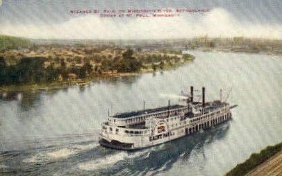 Steamer St. Paul on Mississippi River in St. Paul, Minnesota