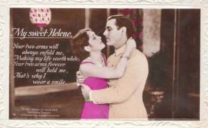 My Sweet Helen Helene Antique Love Romance Poem Poetry Postcard