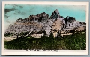 Postcard RPPC c1940s Banff Alberta Mt. Eisenhower Castle Mountain