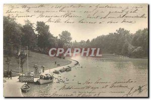 Old Postcard Bois de Boulogne Lake