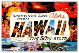 Greetings And Aloha From The 50TH State Honolulu Hawaii HI Multiview Postcard