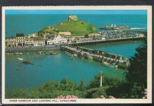 Devon Postcard - Inner Harbour and Lantern Hill, Ilfracombe   T7907