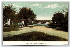 North End Bridge Rockford Illinois IL UNP DB Postcard Y2