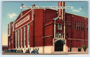 JERSEY CITY, NJ ~ New Jersey NATIONAL GUARD ARMORY ca 1940s Linen Postcard