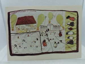 Vintage Postcard Tapestry made by People Living in ShantyTowns Nr Santiago Chile