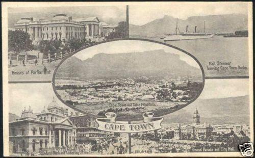 south africa, CAPE TOWN, Standard Bank, Mail Steamer (1919)