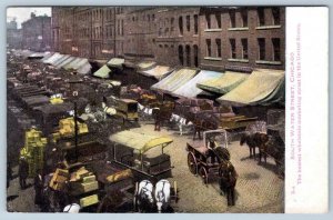 1910's SOUTH WATER STREET CHICAGO BUSIEST WHOLESALE MARKET IN THE UNITED STATES