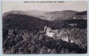 Postcard AR Hot Springs General Airview Hot Springs National Park Conoco Gas B03