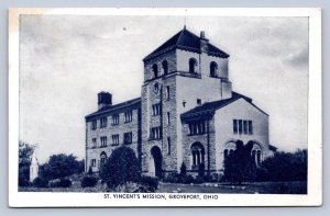 J99/ Groveport Ohio Postcard c1960s St Vincent's Mission Building 352