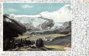 Saas-Fee Switzerland Birds Eye View Vintage Postcard AA62337