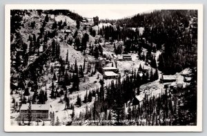Mining Lucky Boy Mine Buildings Sunbeam Idaho RPPC c1950 Postcard K24