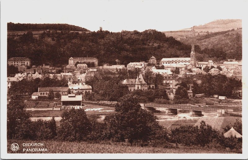 Luxembourg Diekirch Panorama Vintage Postcard C188