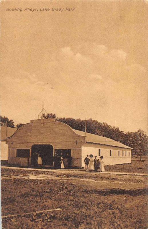Ravenna Ohio Lake Brady Park Bowling Alley Vintage Postcard AA6444