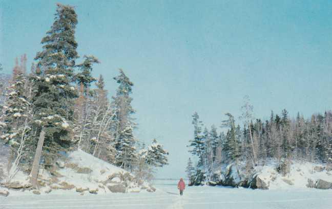 Frozen Lake near Flin Flon MB, Manitoba, Canada