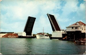 Vtg Jewfish Creek Bridge Overseas Highway Key West Florida FL Unused Postcard