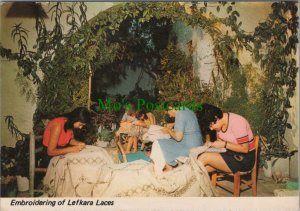 Cyprus Postcard - Embroidering of Lefkara Laces  RR13871