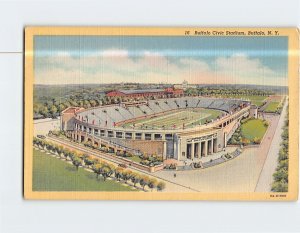 Postcard Buffalo Civic Stadium Buffalo New York USA