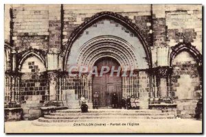 Old Postcard Chatillon Portal Of I & # 39Eglise Children