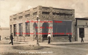 MT, Plentywood, Montana, RPPC, Adolph Riba's Bank, Neat Stone Architecture