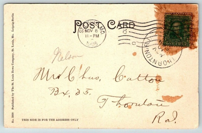 Union Station  St. Louis  Missouri   Postcard  1905