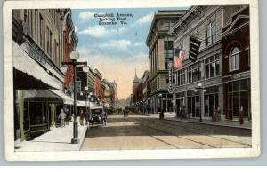 ROANOKE VA Campbell Ave Street Scene Old Postcard