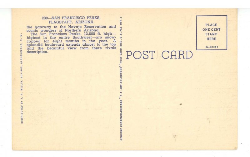 AZ - Flagstaff. San Francisco Peaks