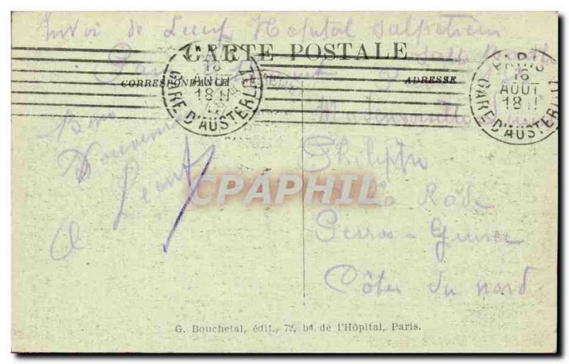 Paris Old Postcard the Salpetriere Pavilion Terillon surgery (men)