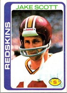 1978 Topps Football Card Jake Scott Washington Redskins sk7426