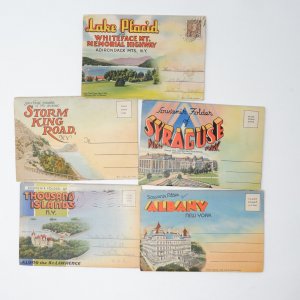 Lot of 5 vintage Upstate New York souvenir postcard views 30-40s Albany Syracuse