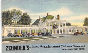 Zehnder Chicken Dinner Restaurant Frankenmuth Michigan 1950 linen postcard