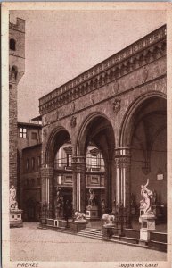 Italy Firenze Loggia dei Lanzi Florence Vintage Postcard C184