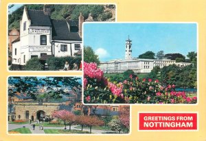 Postcard England greetings from Nottingham different aspects and sites