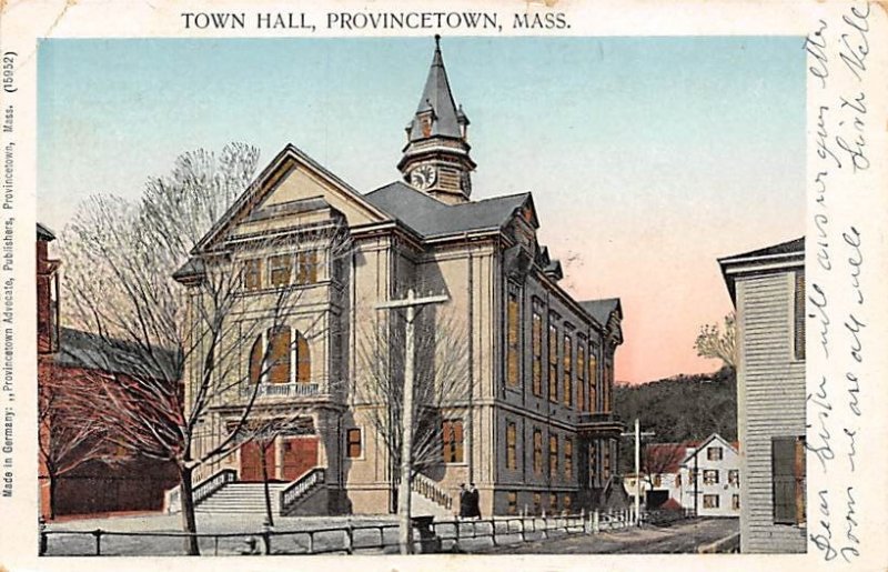 Town Hall Copper Windows Provincetown, Massachusetts, USA 1907 writing on front