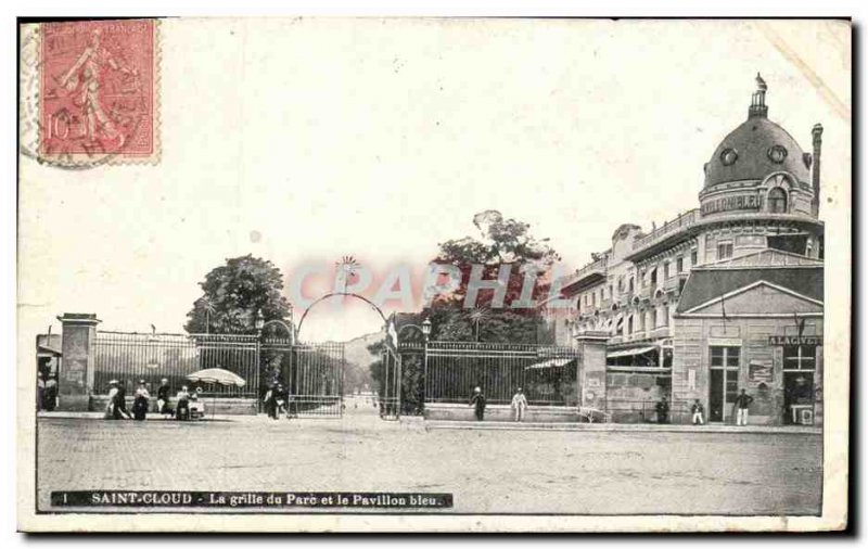 Old Postcard Saint Cloud Park Grille The Park and the Blue Flag