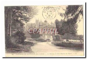 Cars around the & # 39Orne Old Postcard The castle of Saint Maruice Desert