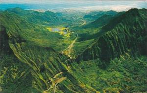 Hawaii Oahu Aerial View Of Nuuanu Pali 1977