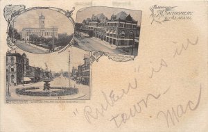 J5/ Montgomery Alabama Postcard c1910 3View Coiurt House Railroad Depot 179