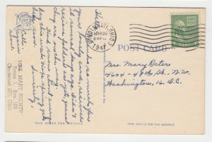 P2159 1947 postcard central parkway, cincinnati ohio view traffic etc