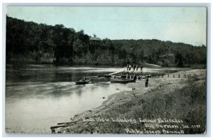 1910 Rock View Landing Lower Palisades Mt. Vernon Iowa IA Antique Postcard