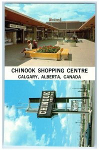 c1960's Chinook Shopping Centre Calgary Alberta Canada Multiview Postcard